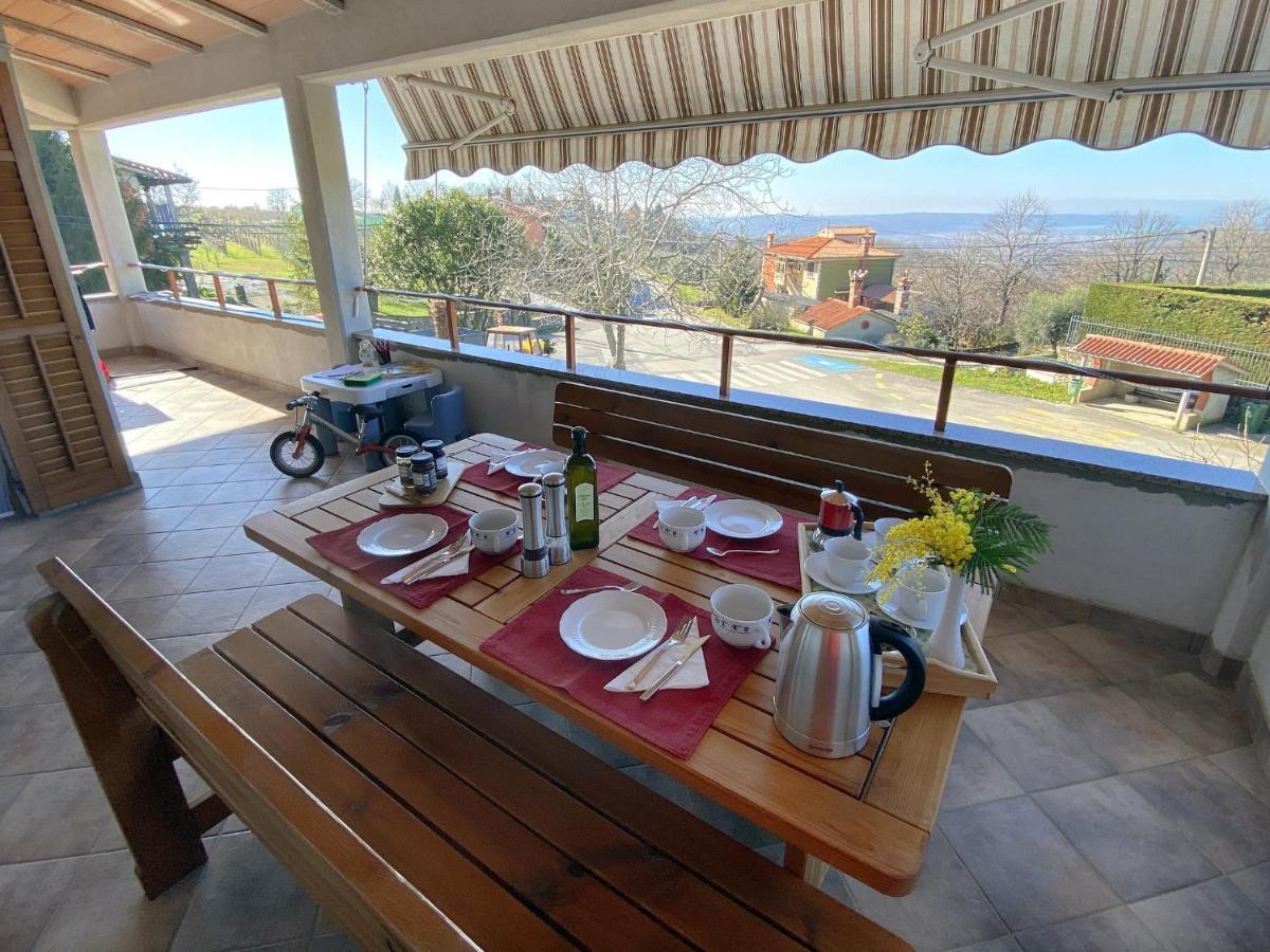 Sea View Istrian Countryside Apartment - Rota Dragonja Dış mekan fotoğraf